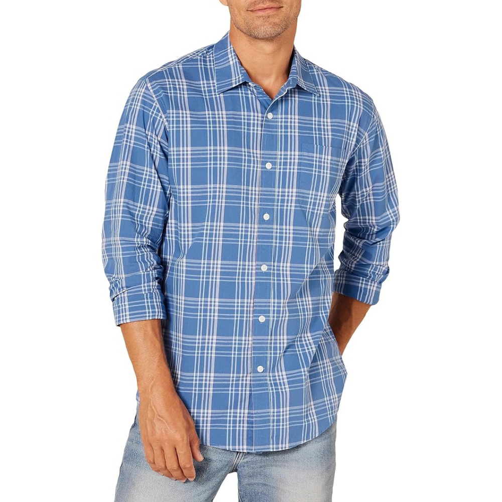 Men’s Amazon Essentials Regular-Fit Long Sleeve Poplin Shirt – Size XL – NWT